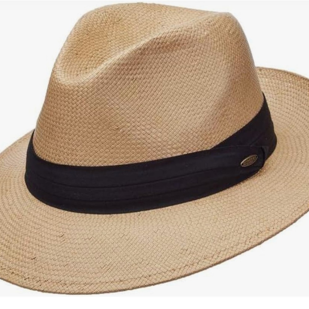 NWT Scala Men's Toyo Safari Hat with Black Trim Size S/M - Picture 4 of 14